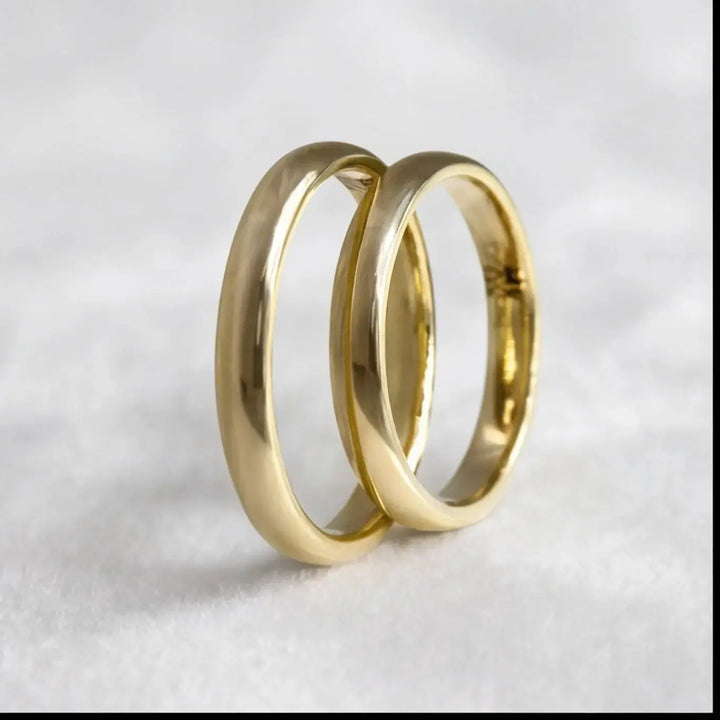 Classic Lyra 3mm gold wedding band by Majestic Jewellery