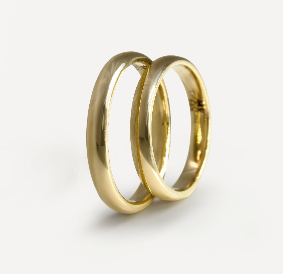 Majestic Classic Collection 14K Wedding Band Set — Lyra 3mm