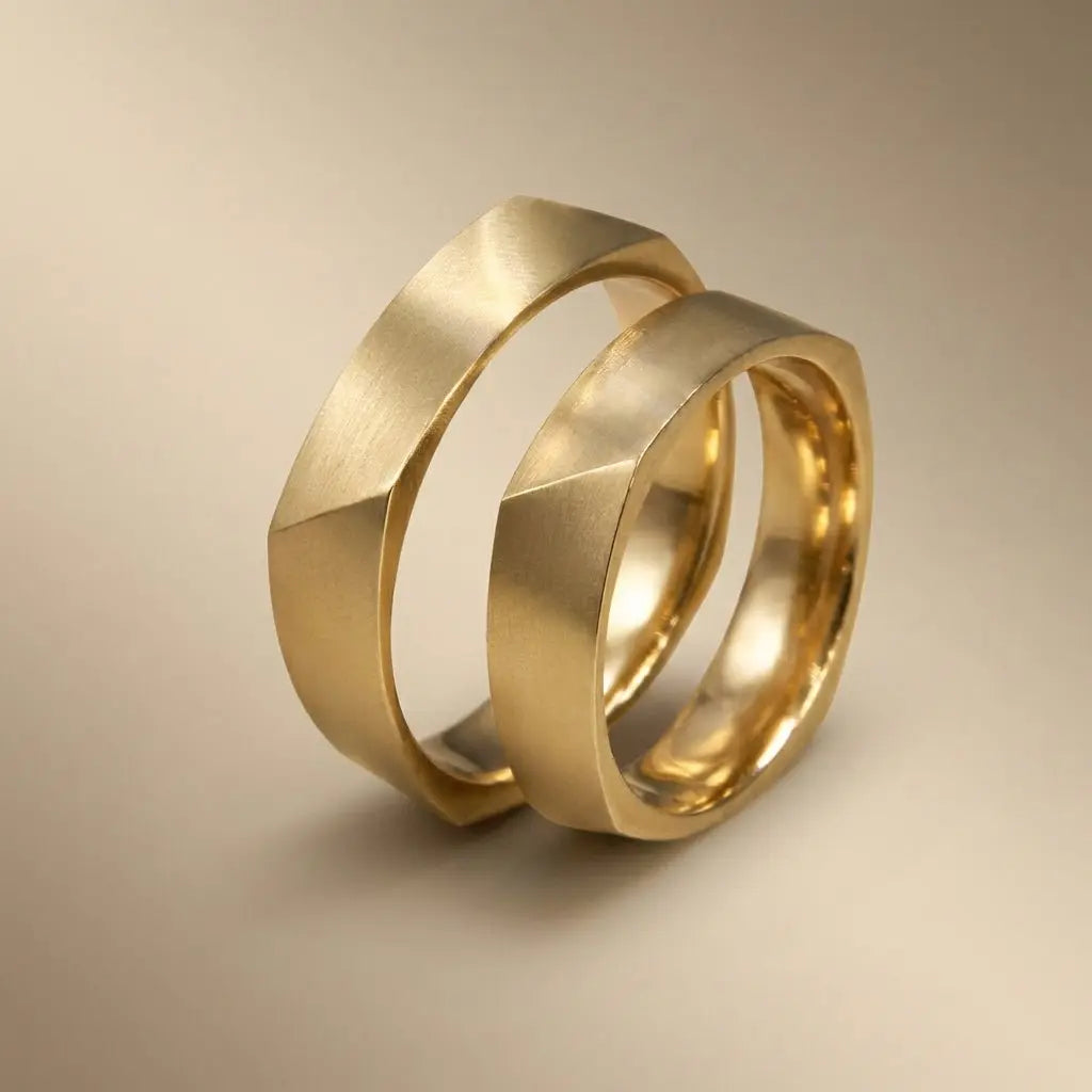 Majestic Faceted Collection 14K Wedding Band — Titan 5mm - Majestic Jewellery