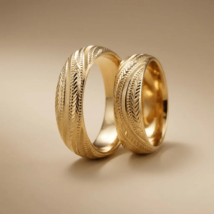 Majestic Heritage Craft Collection 14K Yellow Gold Wedding Band — Valenor 6mm - Majestic Jewellery