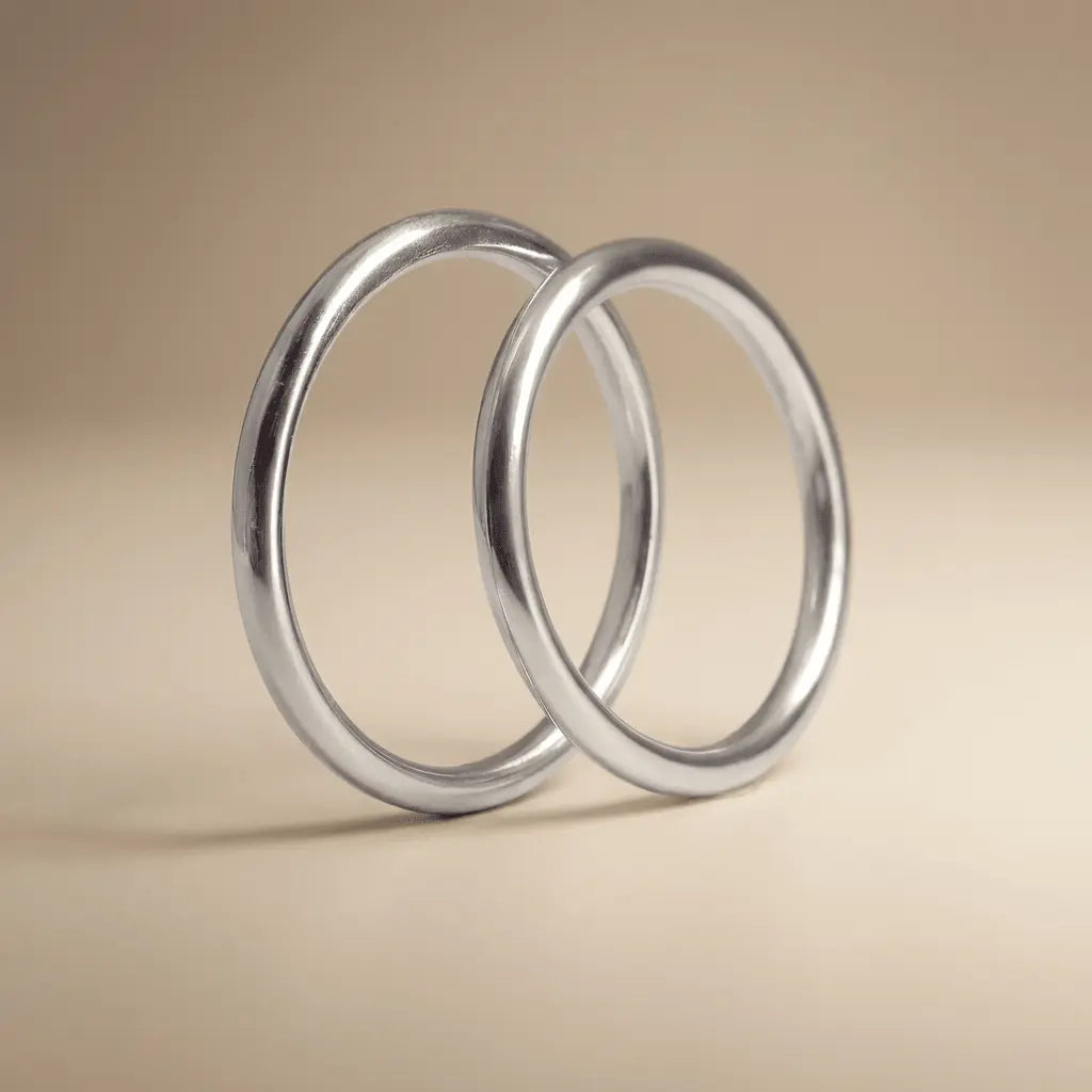 Pure Essentials Aurelion 2mm gold wedding band by Majestic Jewellery
