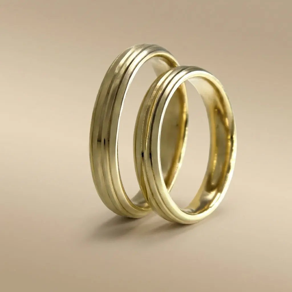 4mm Gold Wedding Band – gold ring in solid 9ct gold by Majestic Jewellery