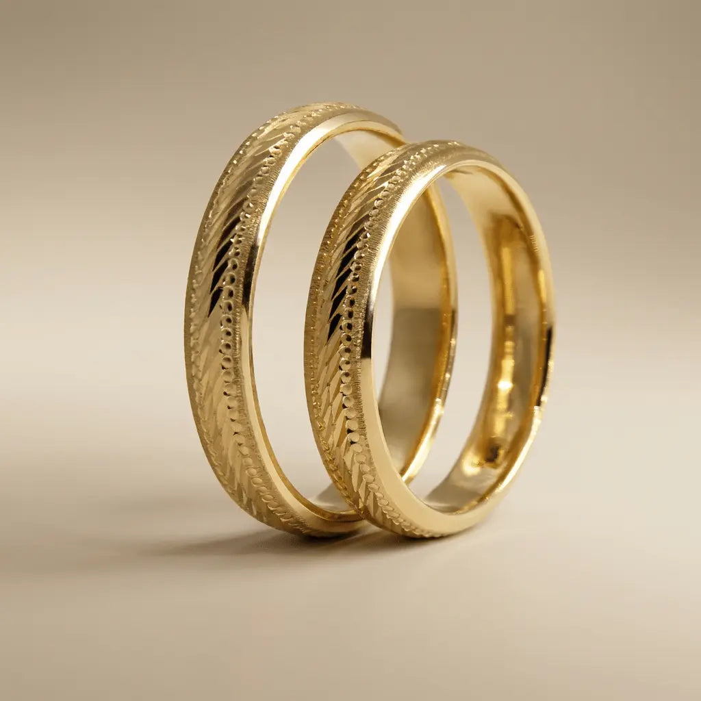 4mm Gold Wedding Band – gold ring in solid 9ct gold by Majestic Jewellery