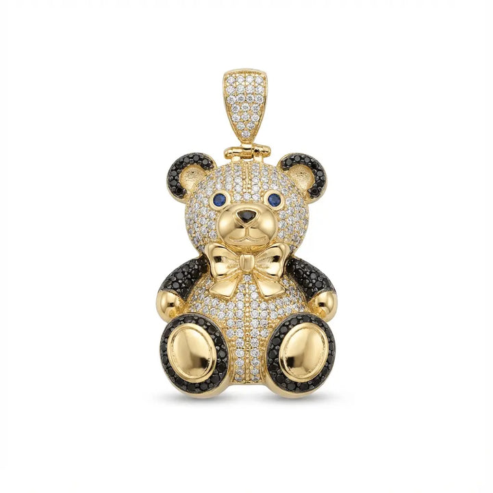 Teddy Bear Playful and Luxurious Charm solid gold pendant by Majestic Jewellery