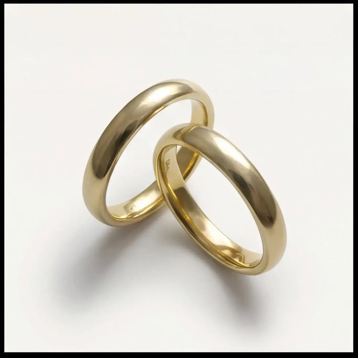 Classic Lyra 3mm gold wedding band by Majestic Jewellery