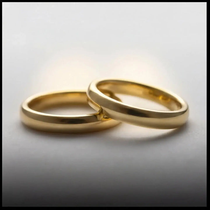 Classic Lyra 3mm gold wedding band by Majestic Jewellery
