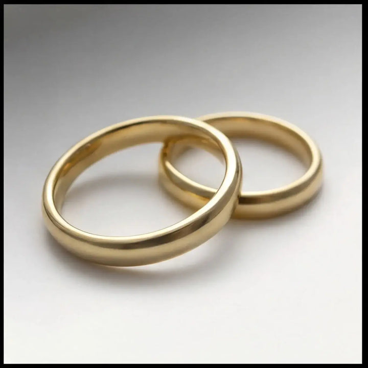 Classic Lyra 3mm gold wedding band by Majestic Jewellery