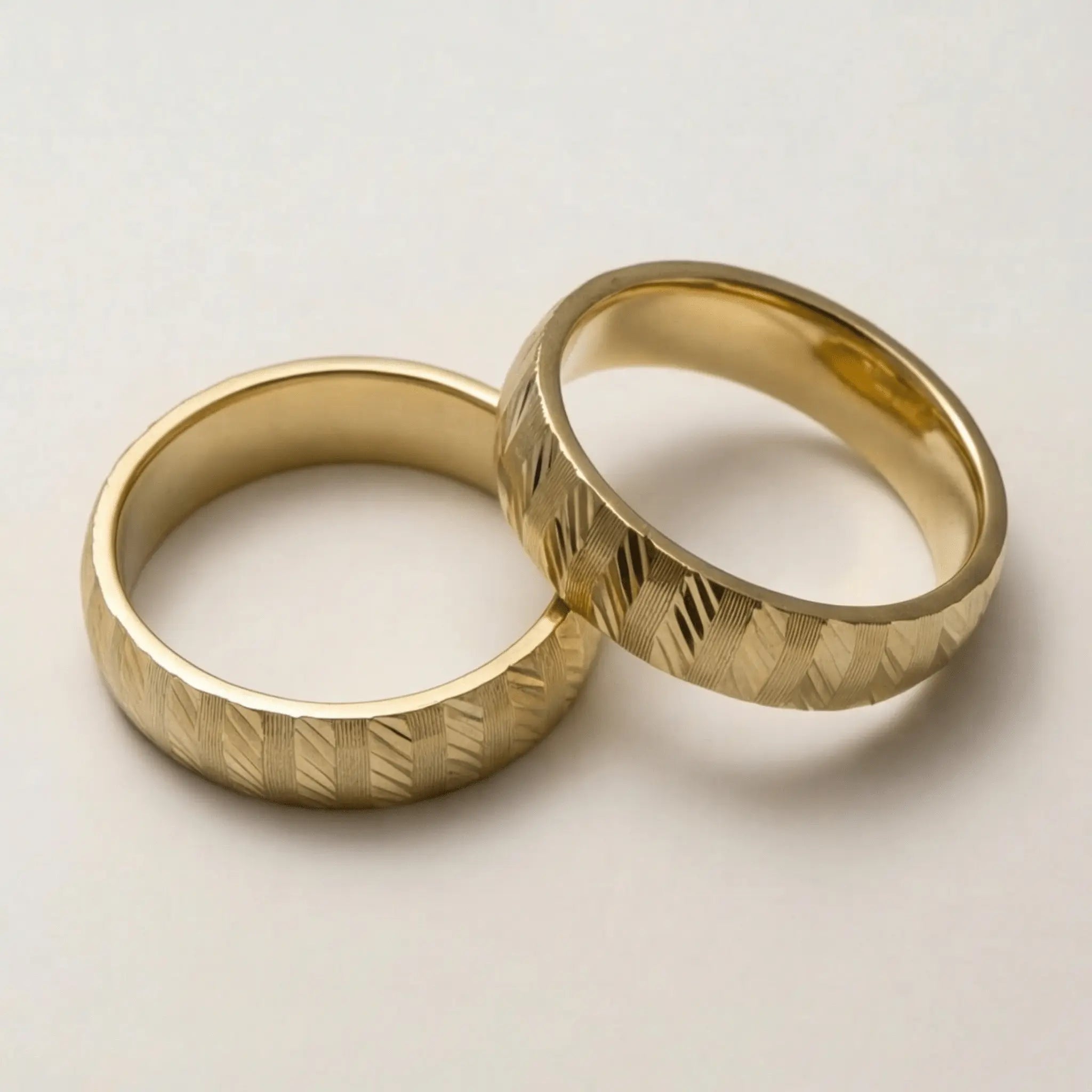 Majestic Zigzag Diamond - Cut 14K Gold Wedding Band — 5mm - Majestic Jewellery