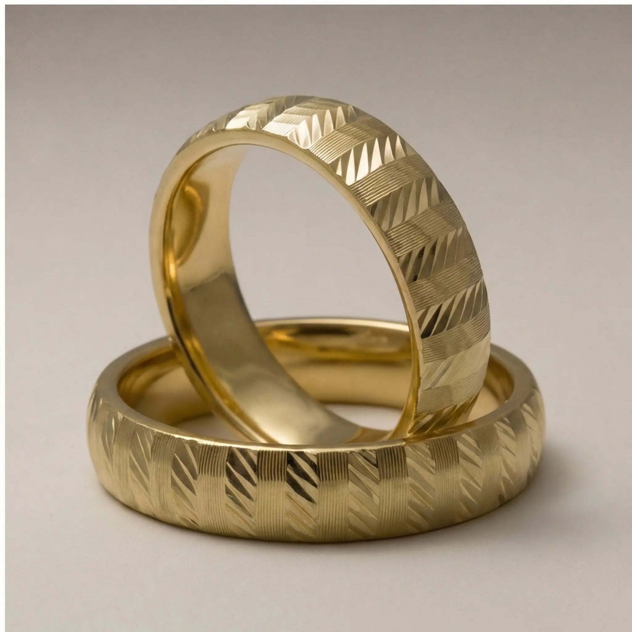 Majestic Zigzag Diamond - Cut 14K Gold Wedding Band — 5mm - Majestic Jewellery