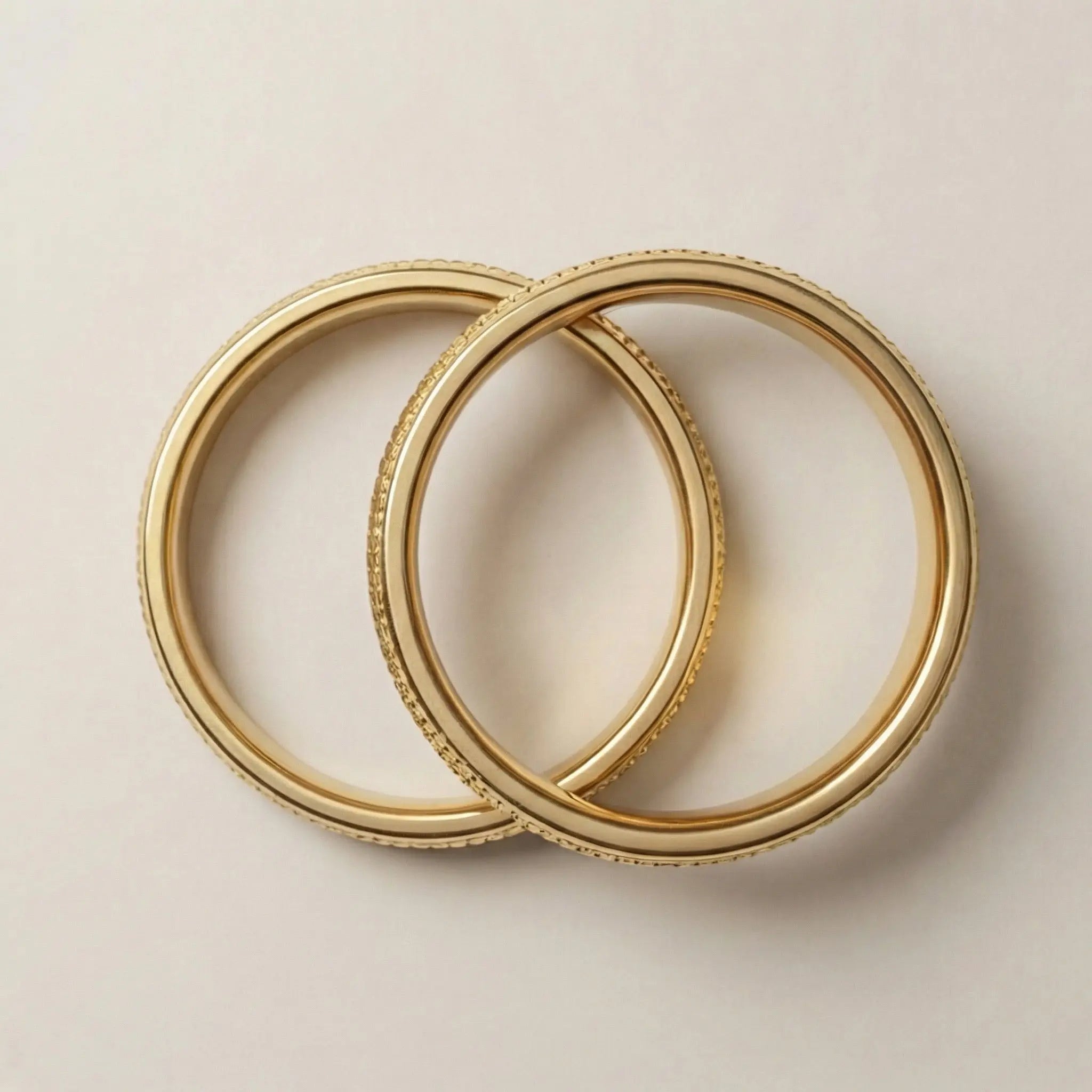 Majestic Diamond - Cut Milgrain 14K Gold Wedding Band — 5mm - Majestic Jewellery