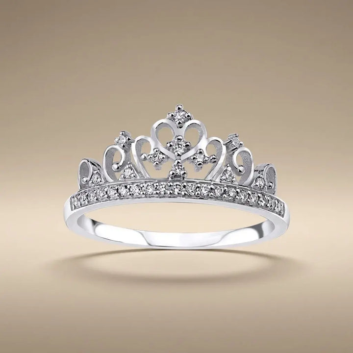 Crown Diamond solid diamond ring by Majestic Jewellery