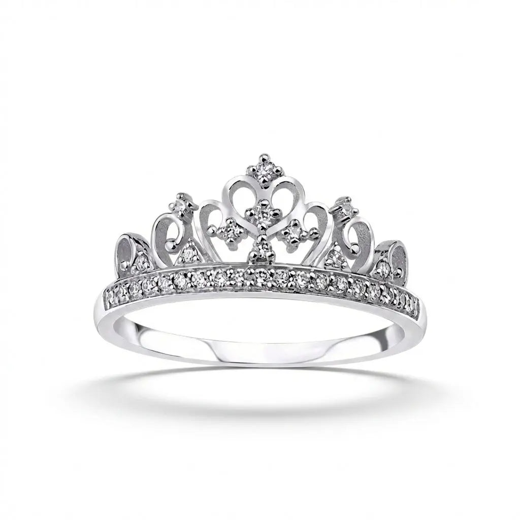 Crown Diamond solid diamond ring by Majestic Jewellery