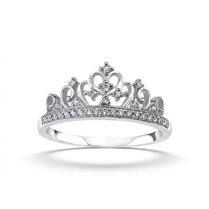 Crown Diamond solid diamond ring by Majestic Jewellery