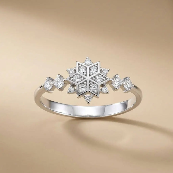 Snowflake Diamond solid diamond ring by Majestic Jewellery
