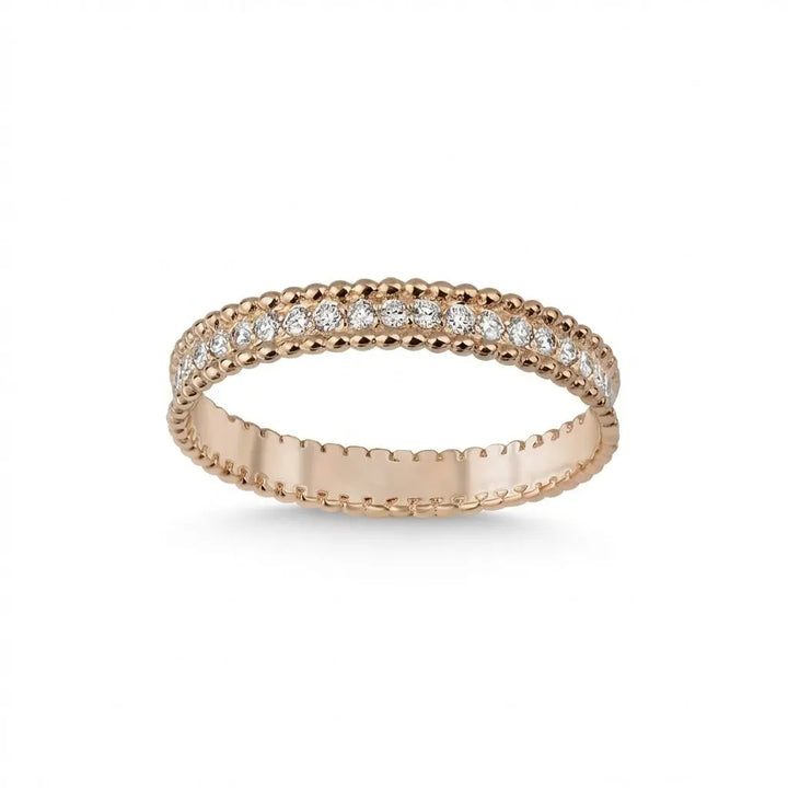 Classic Pavé Diamond solid gold wedding band by Majestic Jewellery