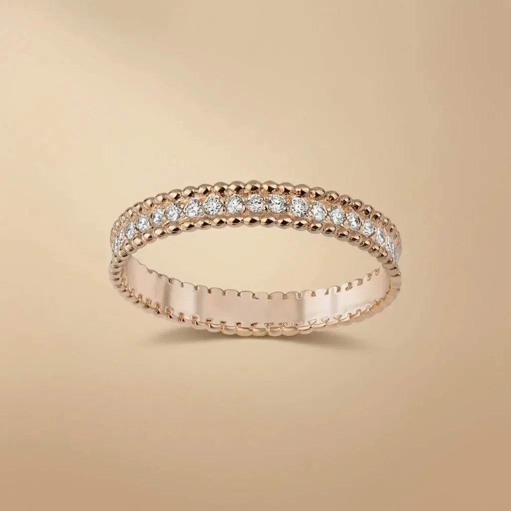 Classic Pavé Diamond Band Ring — 14K Gold - Majestic Jewellery
