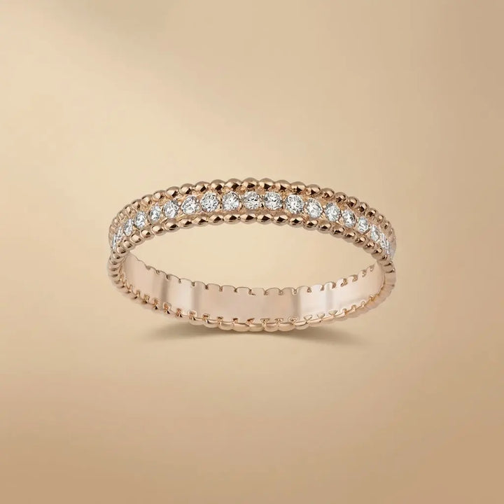 Classic Pavé Diamond solid gold wedding band by Majestic Jewellery