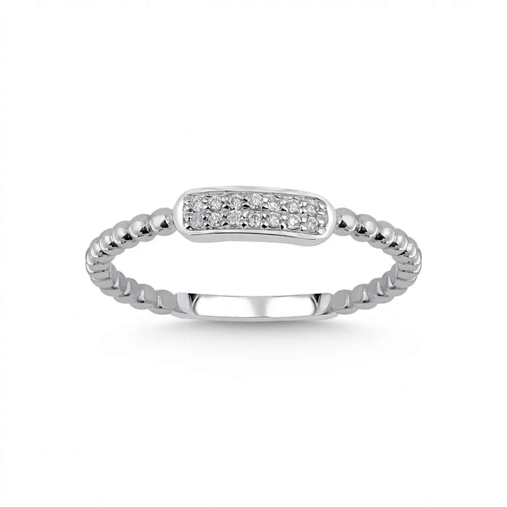 Minimal Diamond Bar solid diamond ring by Majestic Jewellery