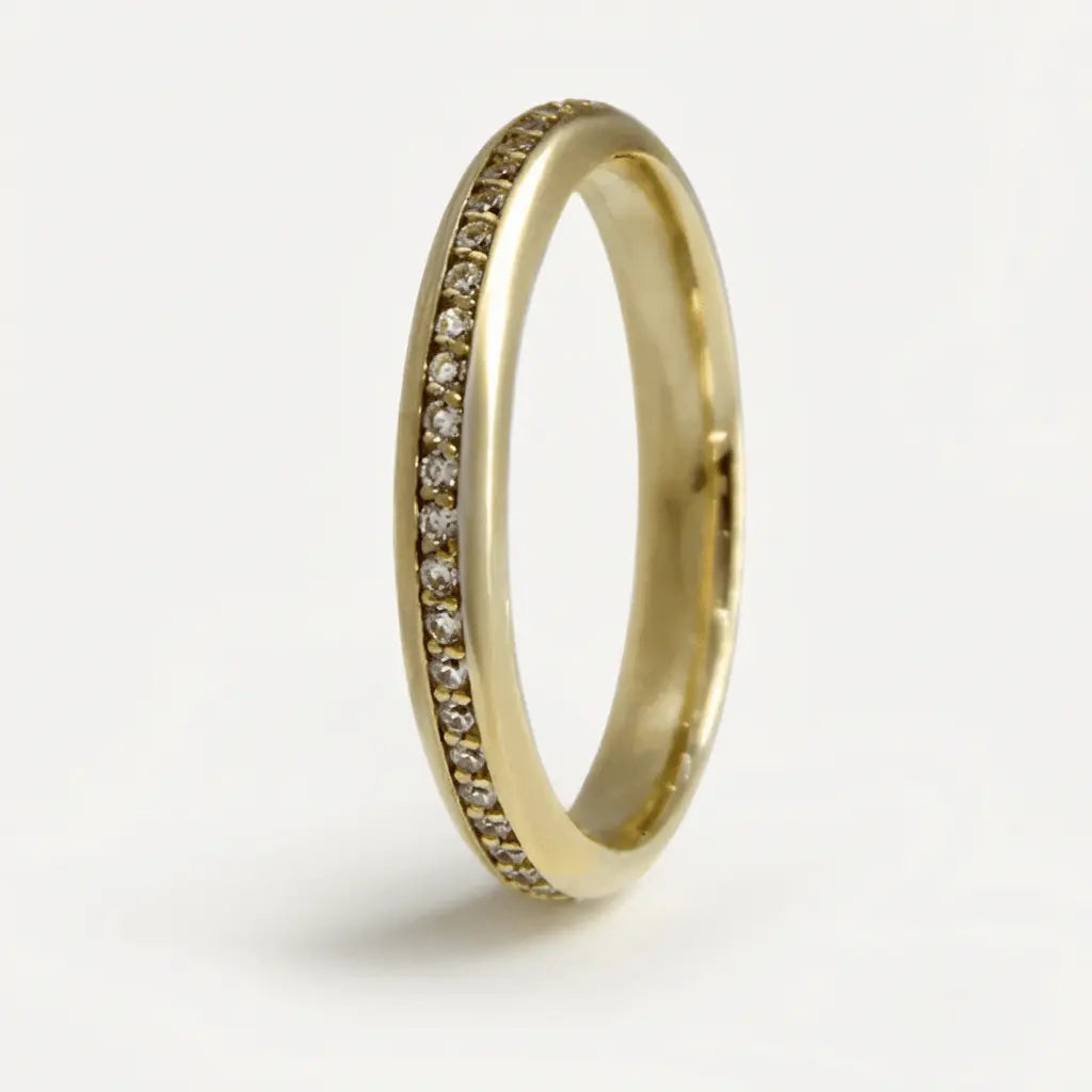 Majestic Diamond Line Collection 14K Diamond Wedding Band — Aurora 3mm - Majestic Jewellery