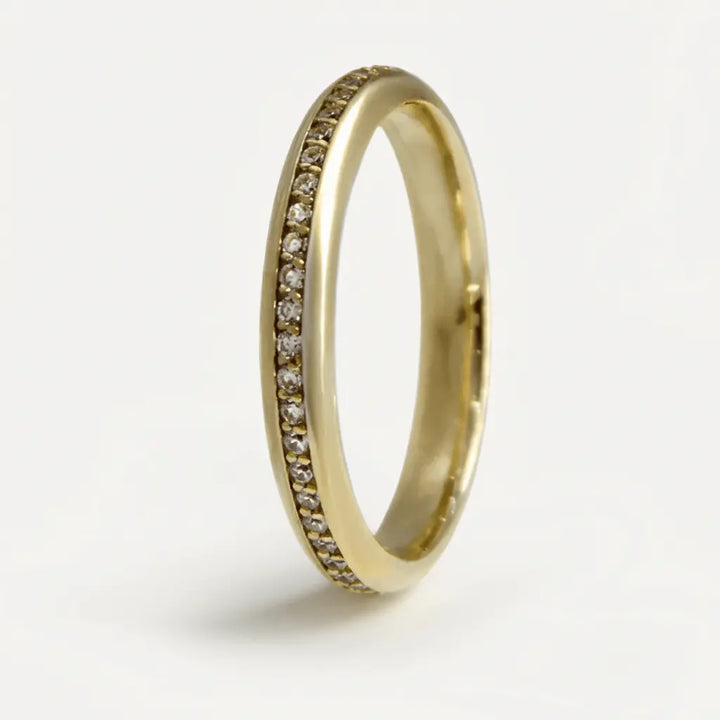 Majestic Diamond Line Collection 14K Diamond Wedding Band — Aurora 3mm - Majestic Jewellery