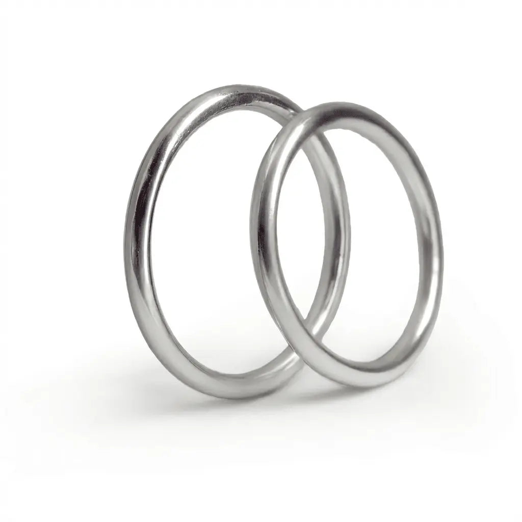Pure Essentials Aurelion 2mm gold wedding band by Majestic Jewellery