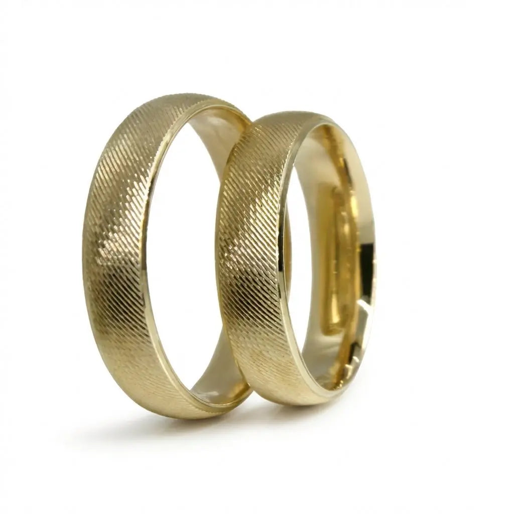 Majestic Brushed 14K Gold Wedding Band — 5mm - Majestic Jewellery