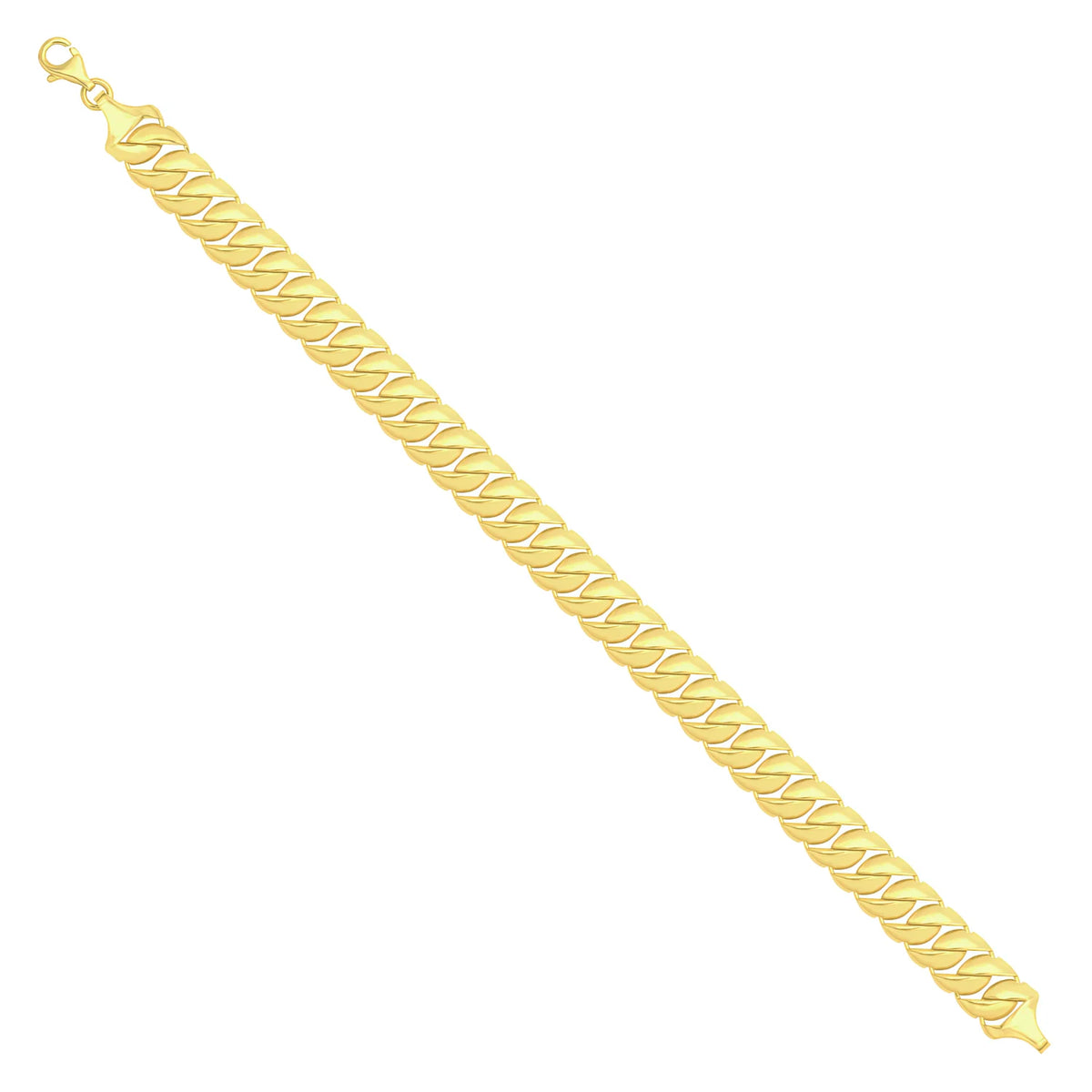 Solid gold braided bracelet, 8.85 g — shown at an angle across the frame.