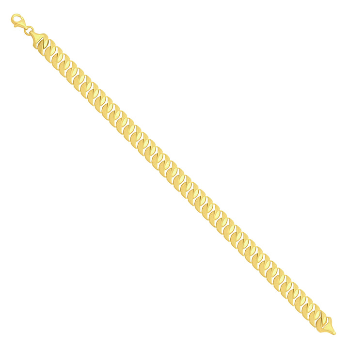 Solid gold braided bracelet, 10.00 g — shown at an angle across the frame.