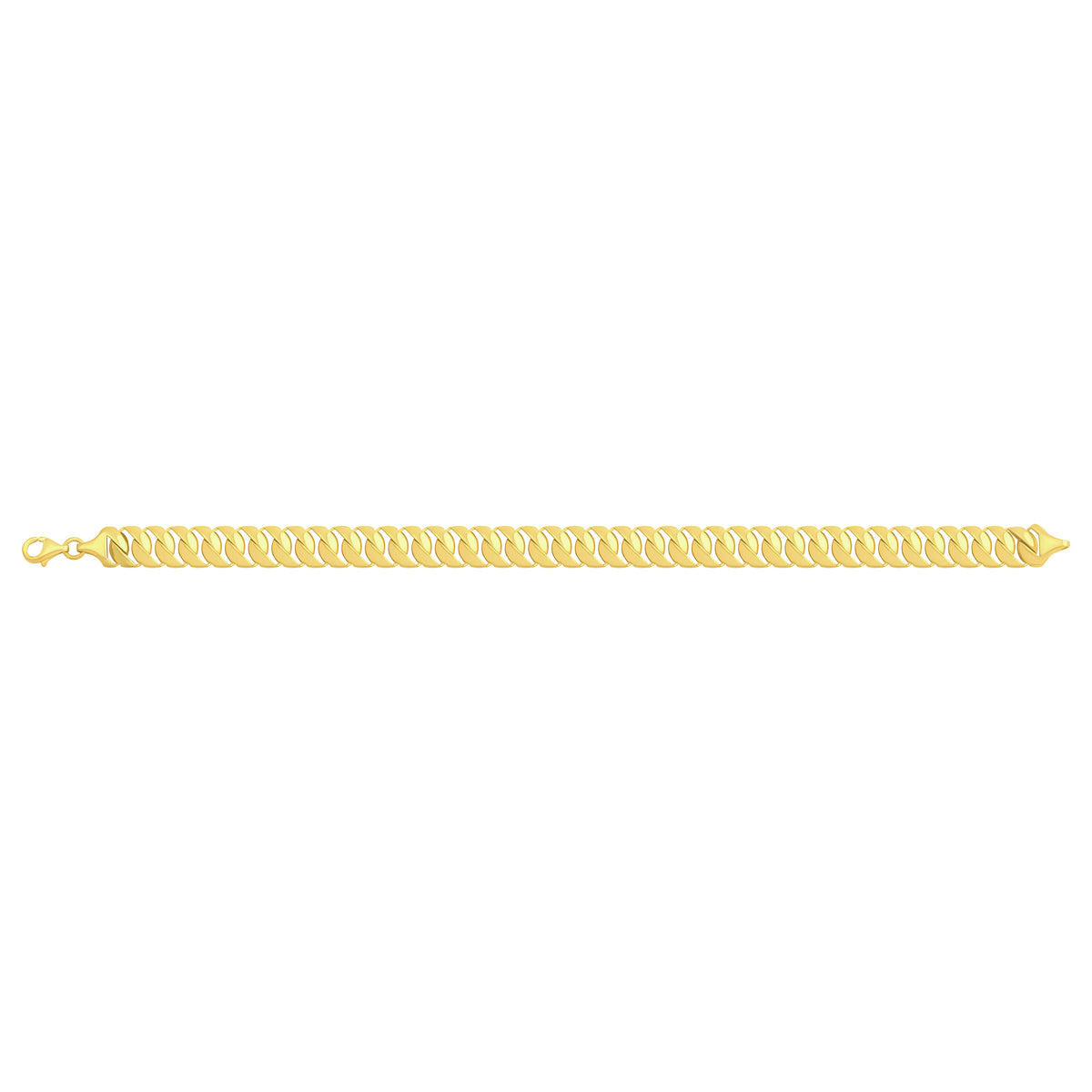 Solid gold braided bracelet, 10.00 g — shown square on a plain background.