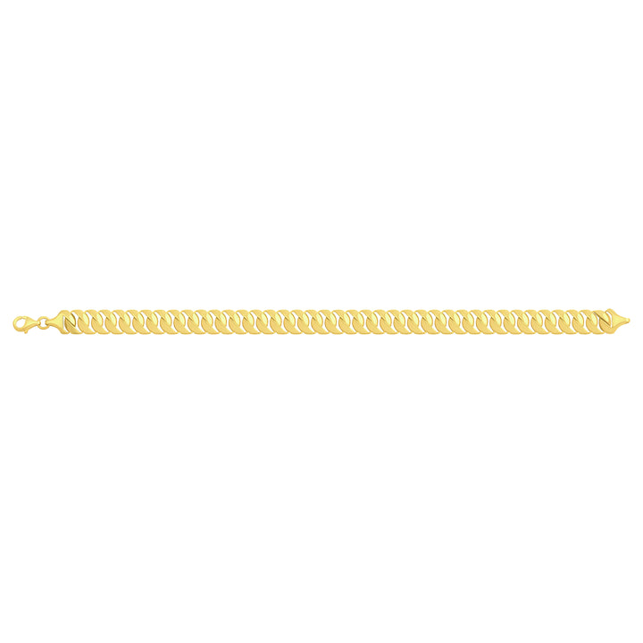 Solid gold braided bracelet, 10.00 g — shown square on a plain background.