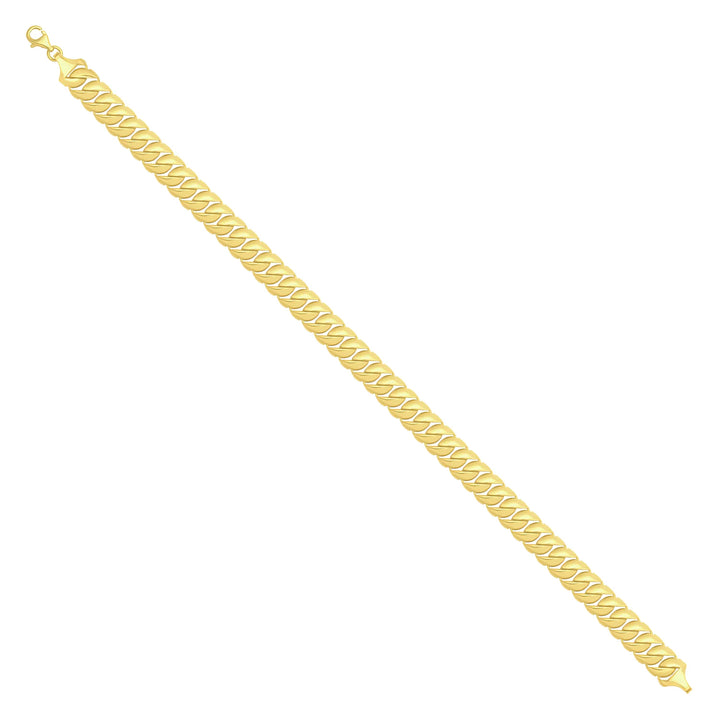 Solid gold braided bracelet, 5.30 g — shown at an angle across the frame.