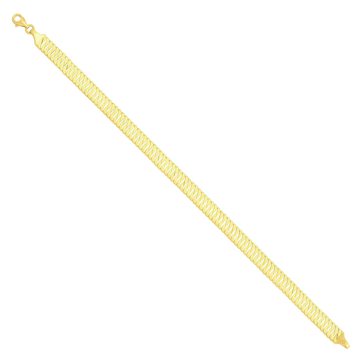 Solid gold braided bracelet, 7.20 g — shown at an angle across the frame.