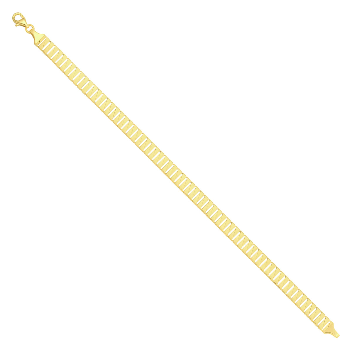 Solid gold braided bracelet, 7.55 g — shown at an angle across the frame.
