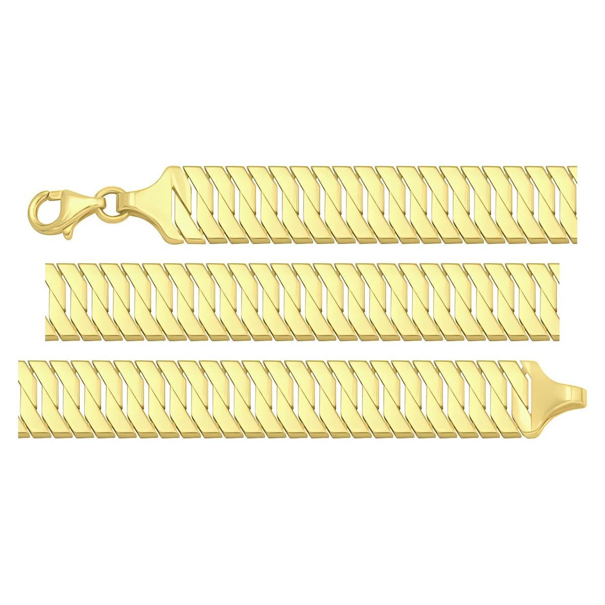 Solid gold braided bracelet, 11.45 g — shown in three rows across the frame.