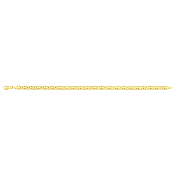 Solid gold herringbone bracelet, 6.50 g — shown square on a plain background.
