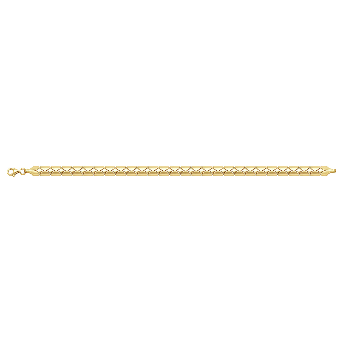 Solid gold braided bracelet, 7.35 g — shown square on a plain background.