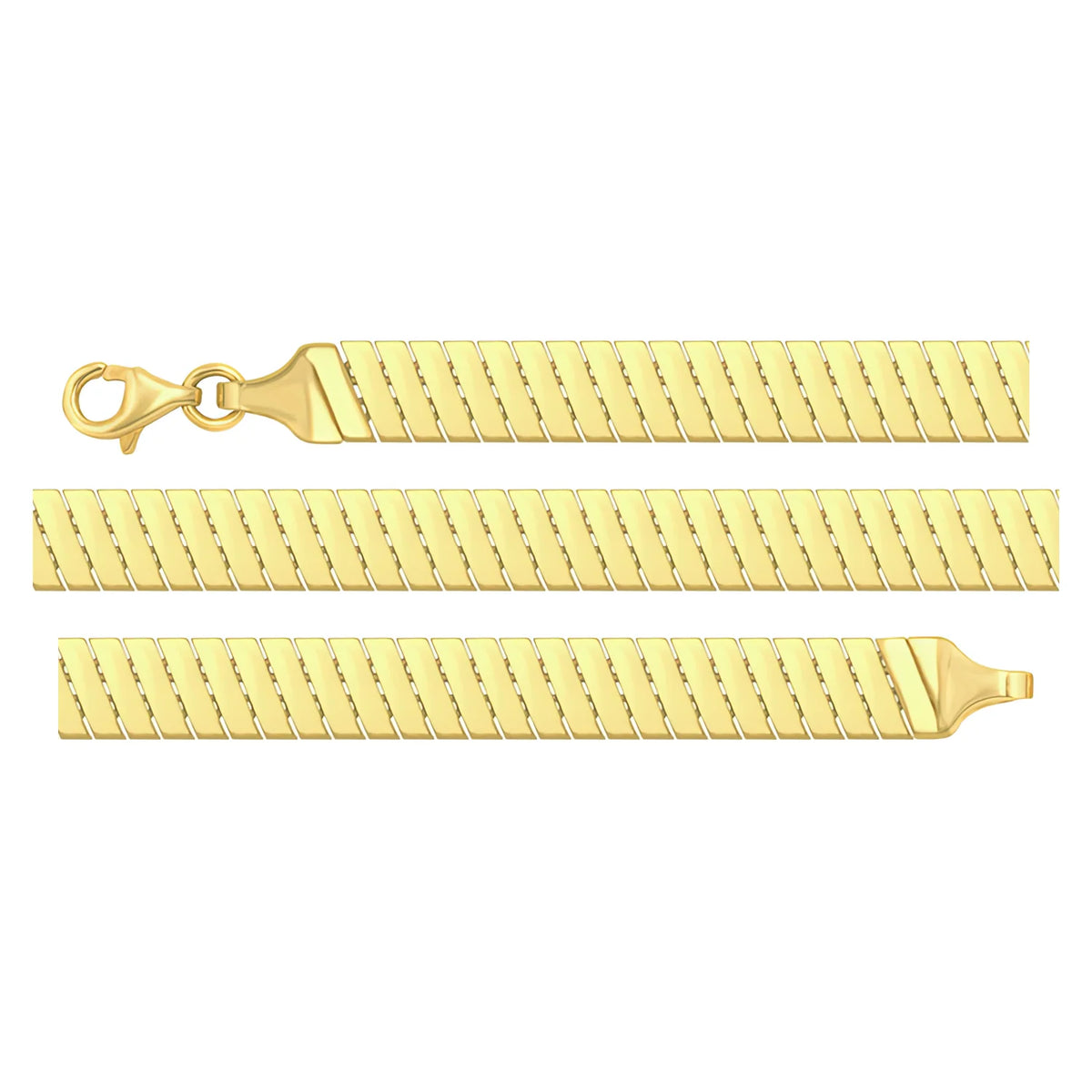 Solid gold braided bracelet, 7.75 g — shown in three rows across the frame.