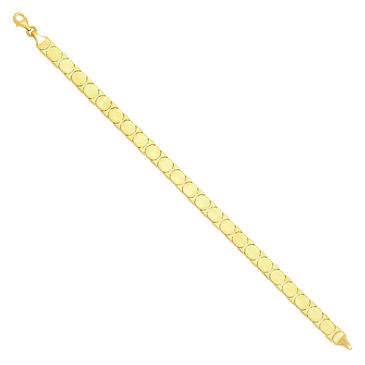 Solid gold id bracelet, 6.20 g — shown at an angle across the frame.