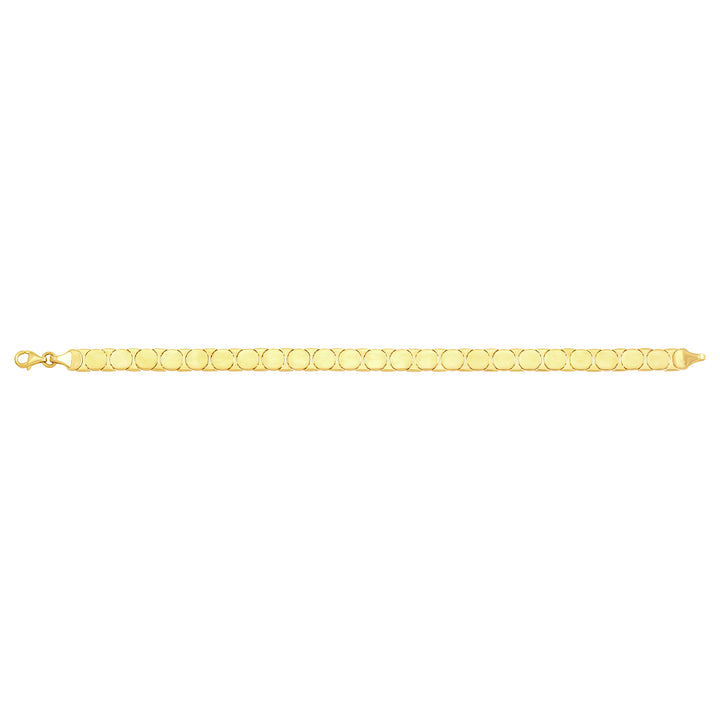 Solid gold id bracelet, 6.20 g — shown square on a plain background.