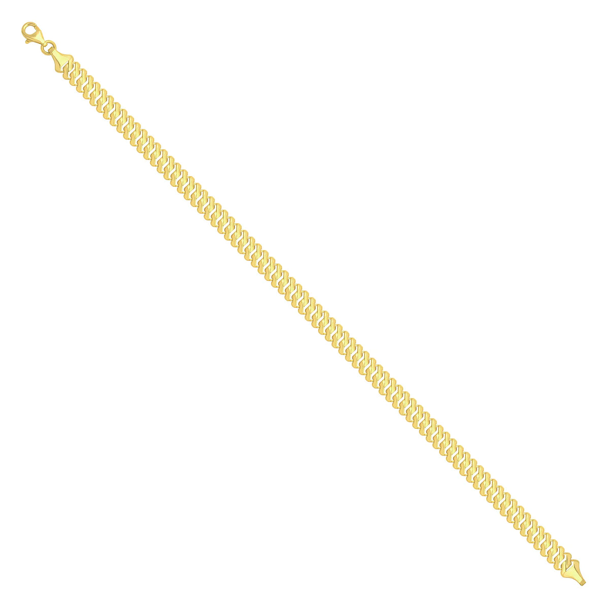 Solid gold braided bracelet, 6.00 g — shown at an angle across the frame.