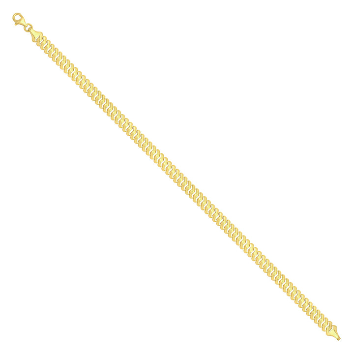 Solid gold braided bracelet, 6.00 g — shown at an angle across the frame.