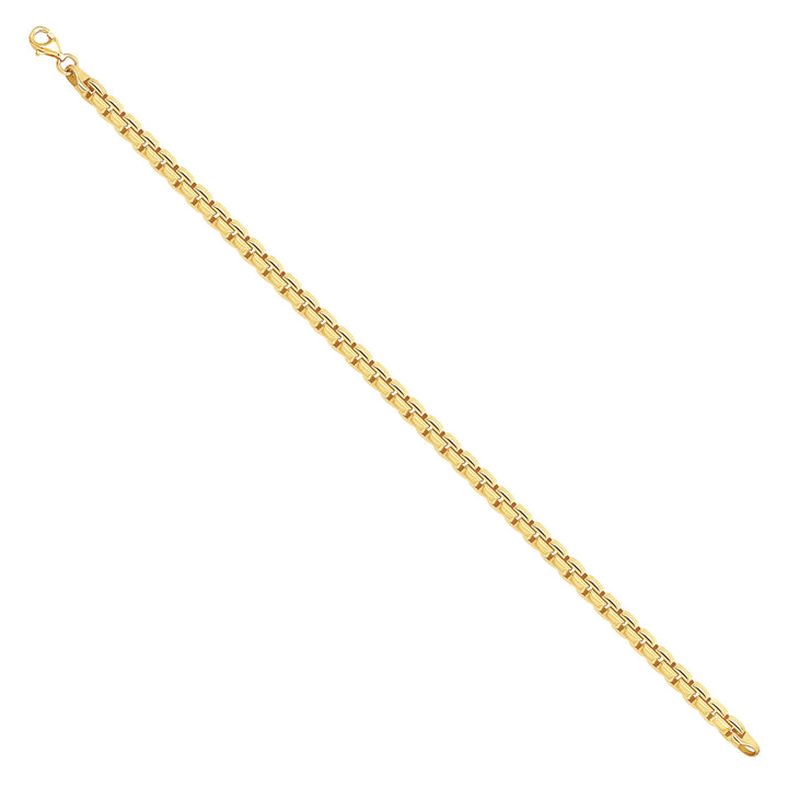 Solid gold bar link bracelet, 8.20 g — shown at an angle across the frame.
