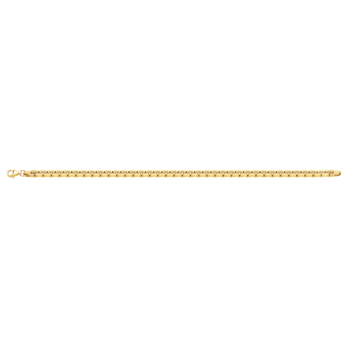 Solid gold bar link bracelet, 8.20 g — shown square on a plain background.