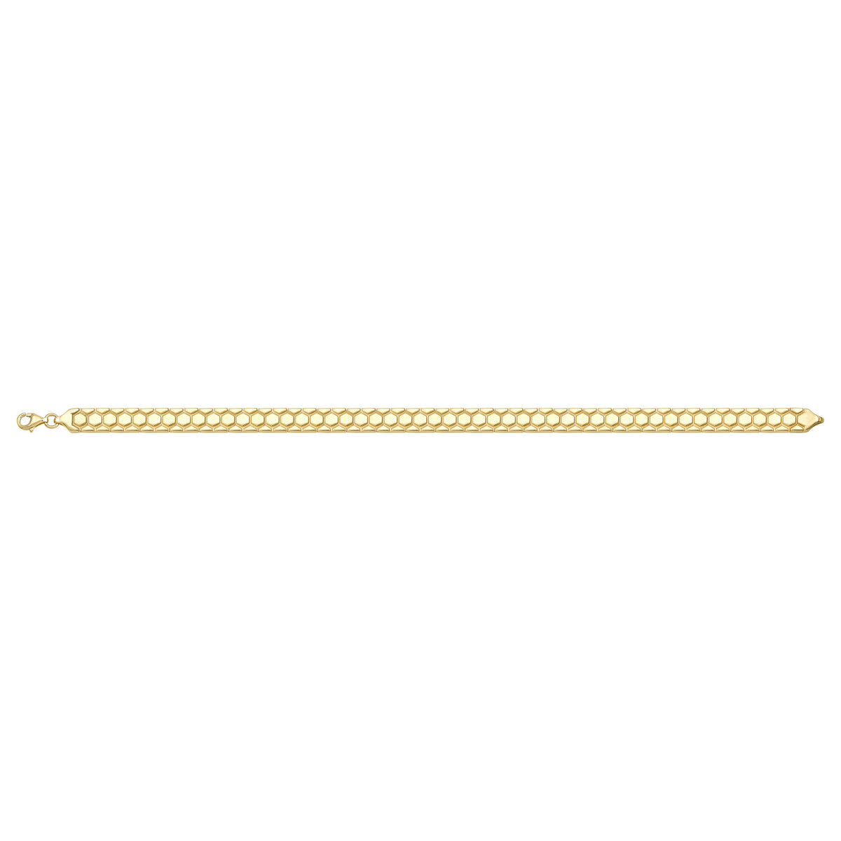 Solid gold honeycomb bracelet, 12.20 g — shown square on a plain background.