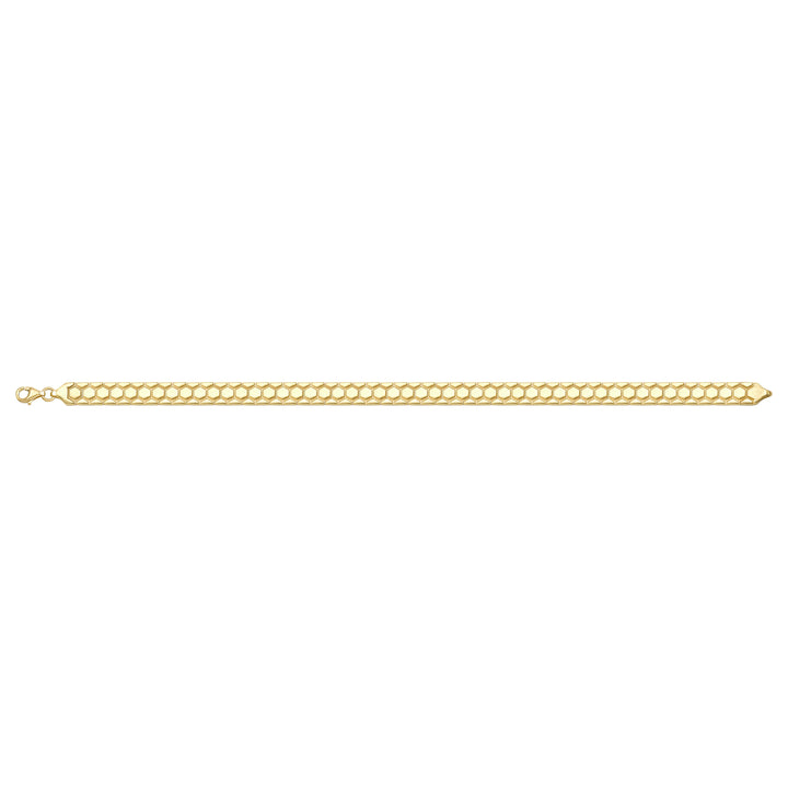 Solid gold honeycomb bracelet, 12.20 g — shown square on a plain background.