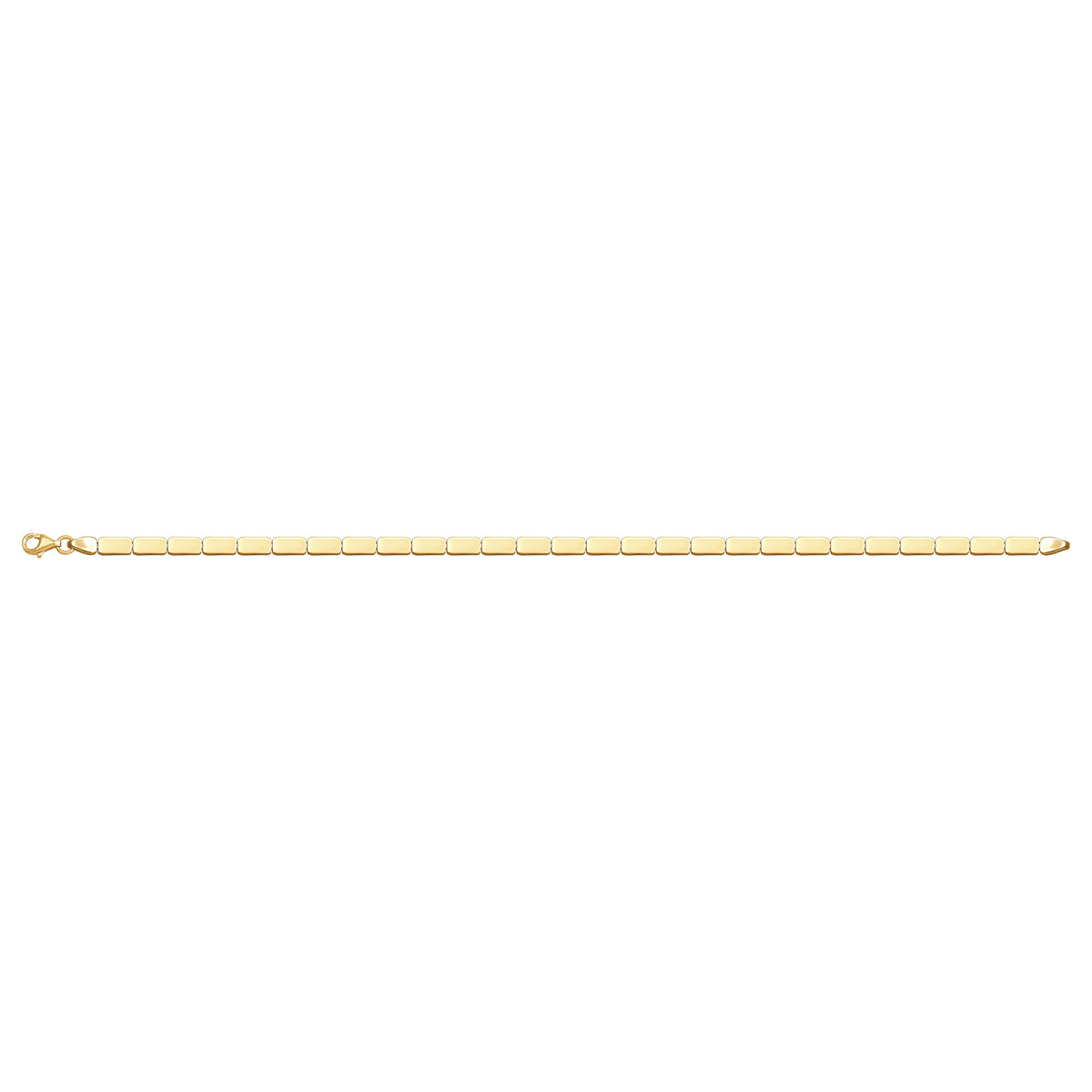 Solid gold id bracelet, 7.00 g — shown square on a plain background.