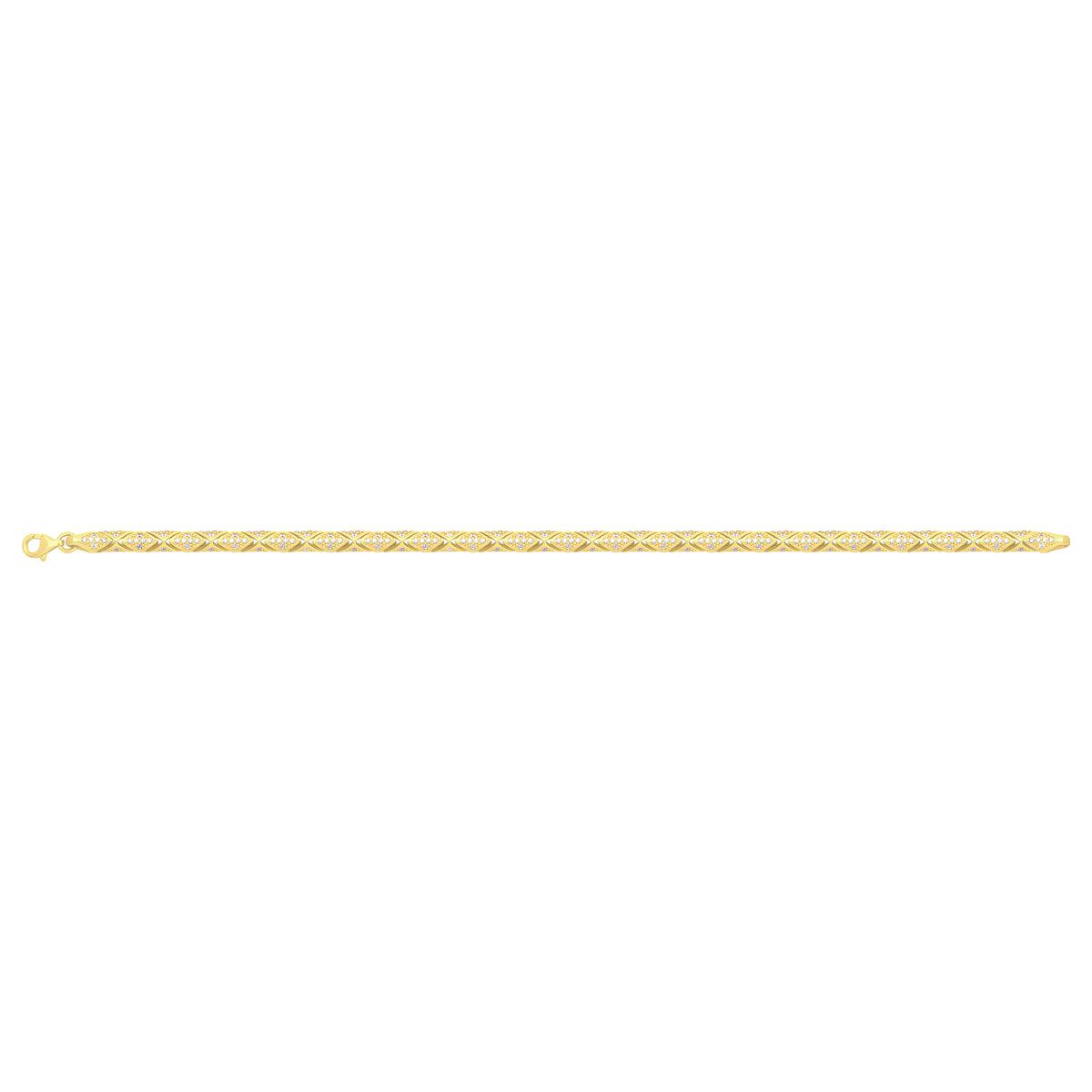 Solid gold fancy link bracelet, 14.00 g — shown square on a plain background.