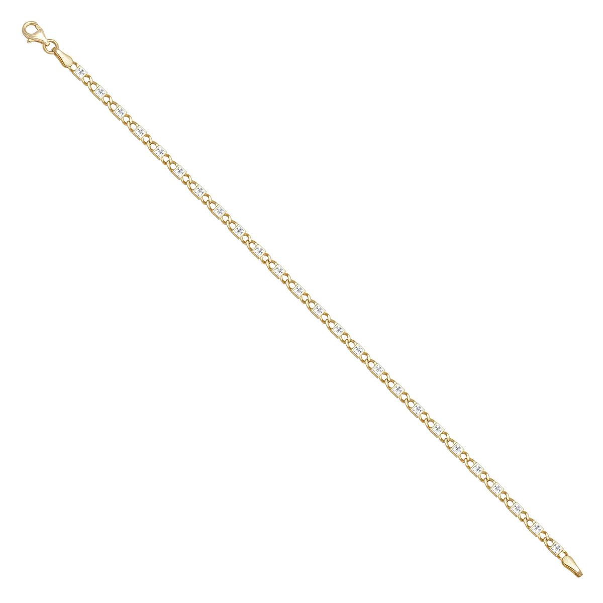 Solid gold mariner bracelet, 4.85 g — shown at an angle across the frame.
