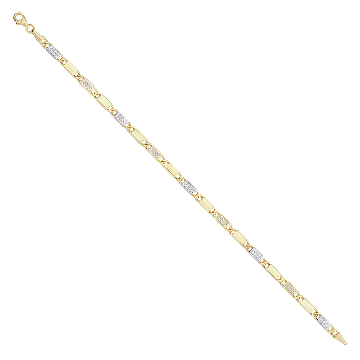 Solid gold id bracelet, 7.00 g — shown at an angle across the frame.