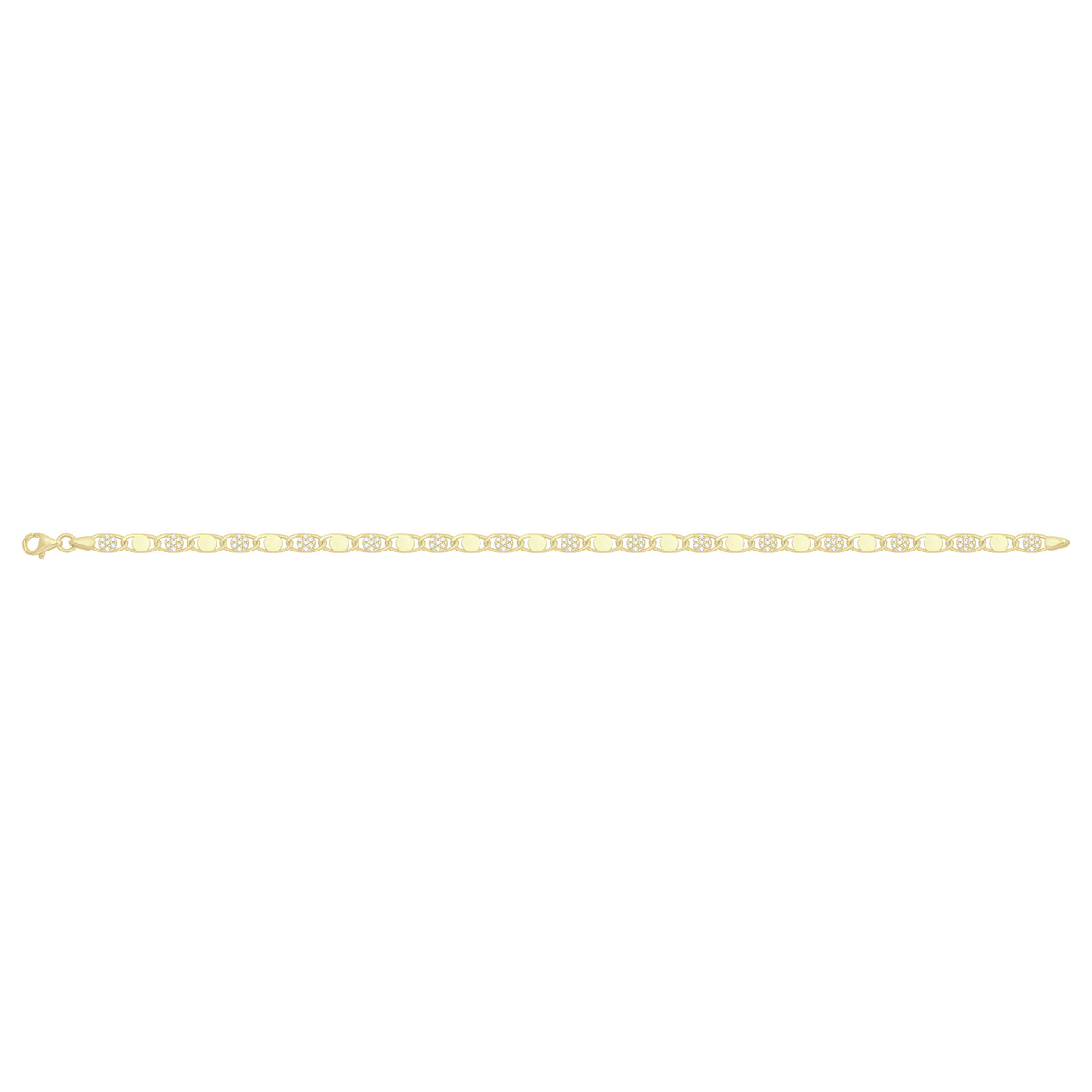Solid gold mariner bracelet, 5.45 g — shown square on a plain background.